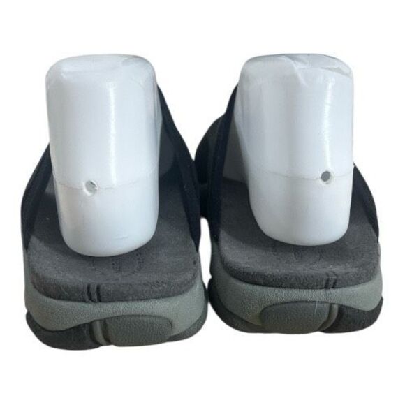 Merrell BELLUNA Women Black Sandals Size 10 Slip-On Leather Flip Flops Open Toe - Picture 6 of 14